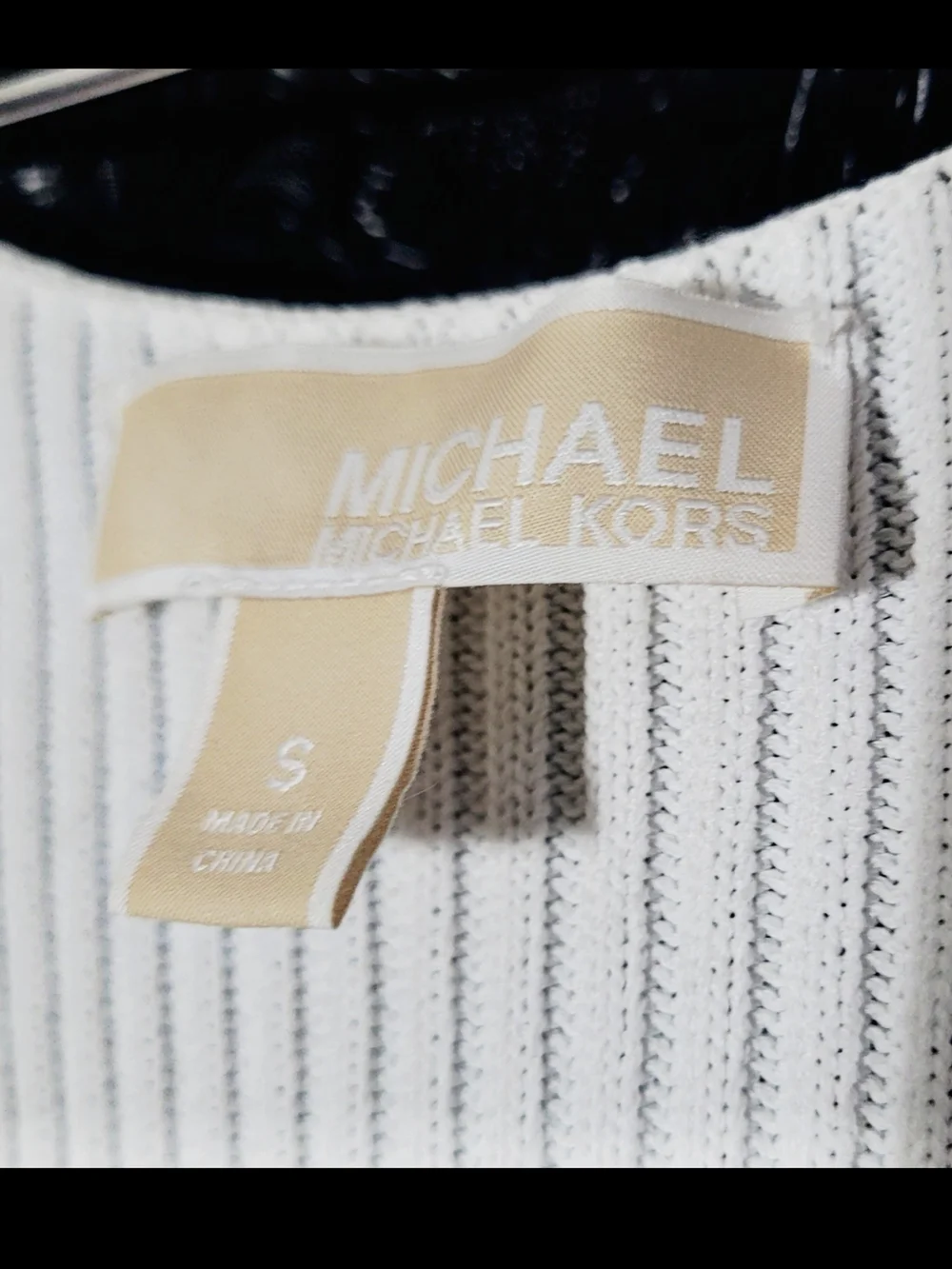 Michael Kors White Ribbed Tank Midi Dress Size Small
